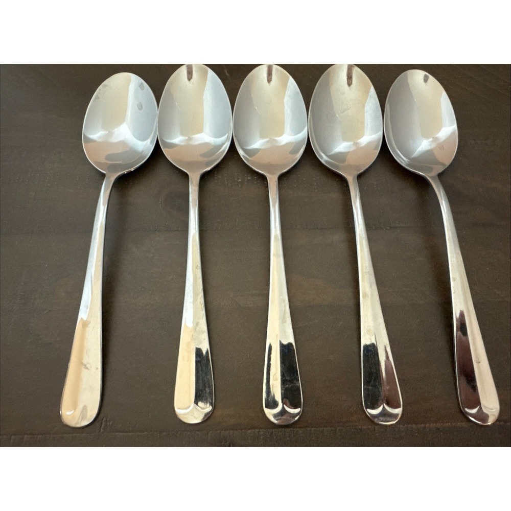 Wallace Kensington Soup/ Dinner‎ Spoons 5 pcs 18-8 SS MCM